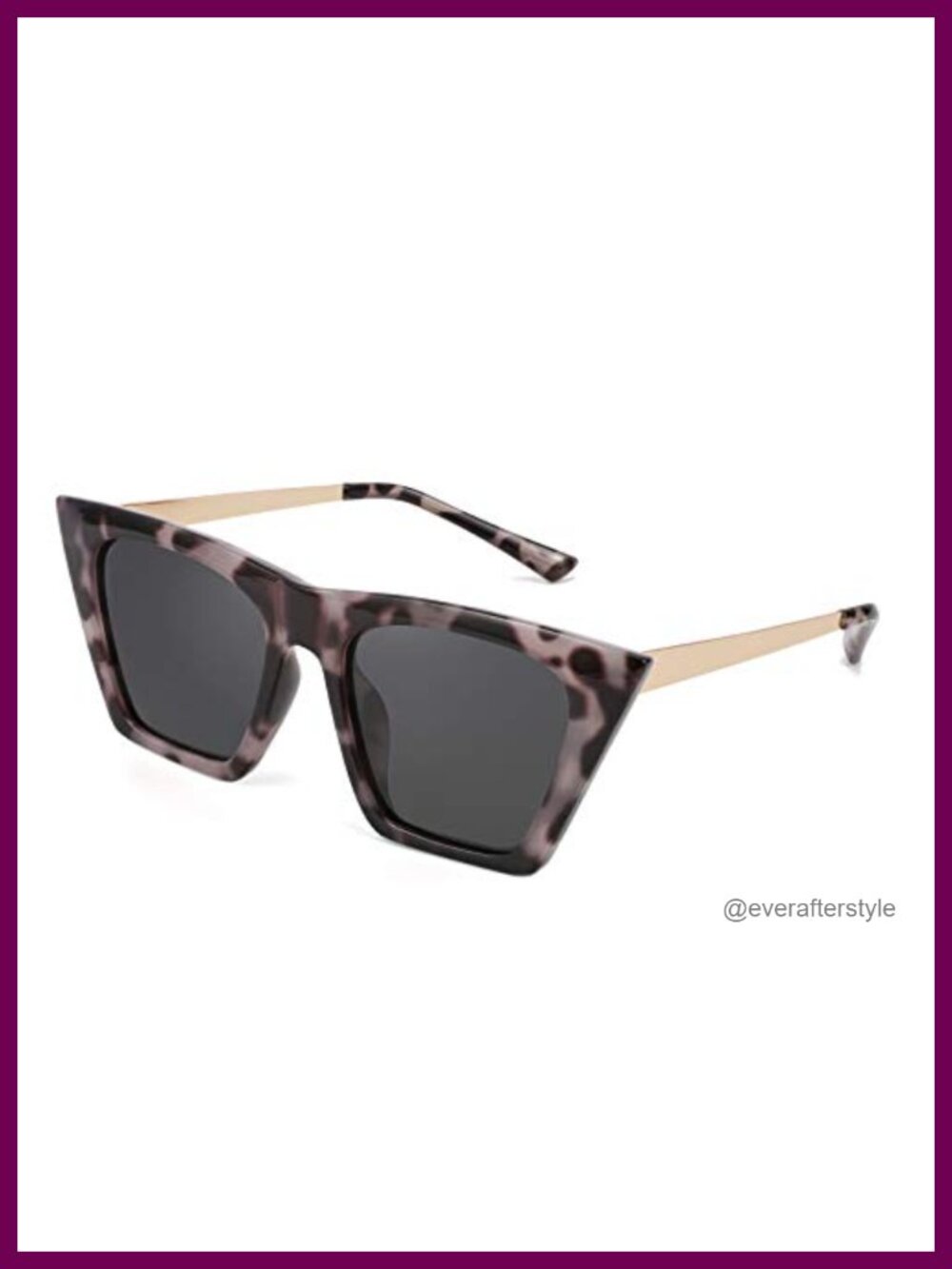 Polarized Square Cat Eye Sunglasses Lightweight Acetate UV400 Full Frame for